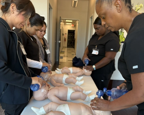 Students CPR training
